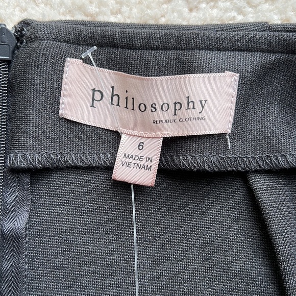 Philosophy Dark Gray Stretch Pencil Skirt - Picture 6 of 12